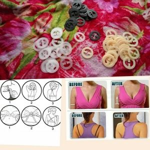 40pcs Breast enhancer Bra strap clip 3 Colors.